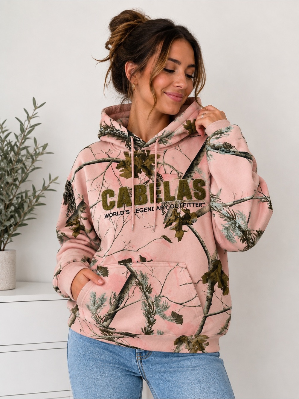 Cabela’s Realtree Pink Camo Pullover Hoodie Women’s Large
